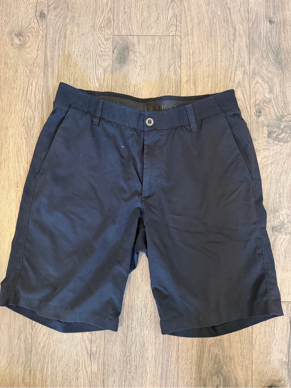 Under Armour Navy Flat-Front Performance Shorts